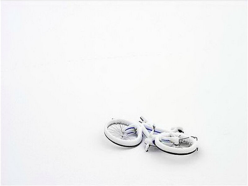 White Bicycle in Snow
