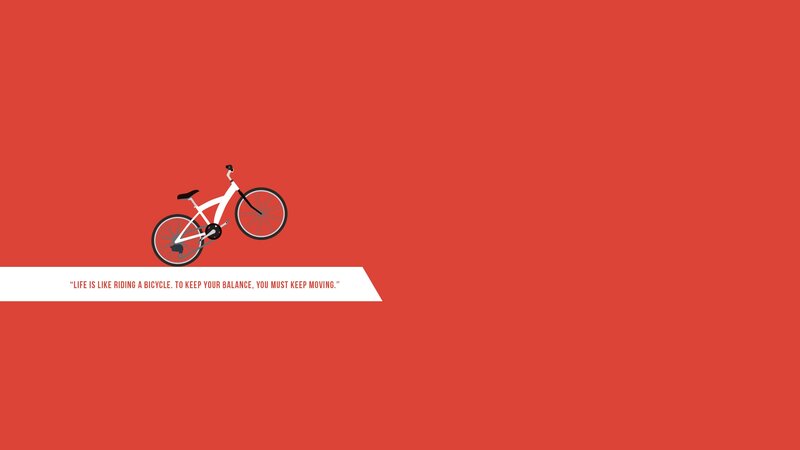 White Bicycle on Red