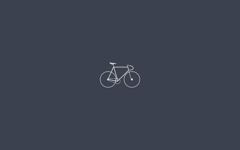 White Bicycle Outline — Gray, Neutral, Minimalist