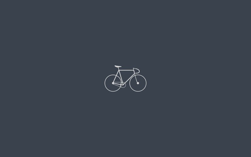 white bicycle outline