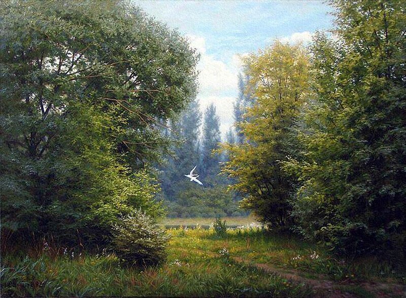 White Bird Flying — Green