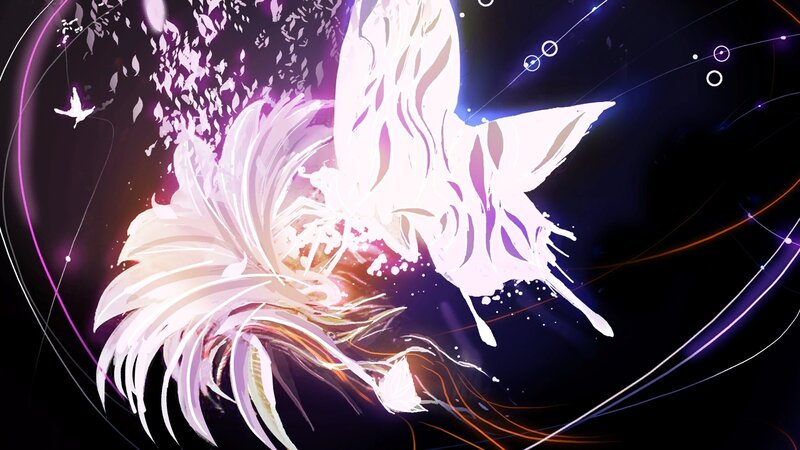 white bird in purple light