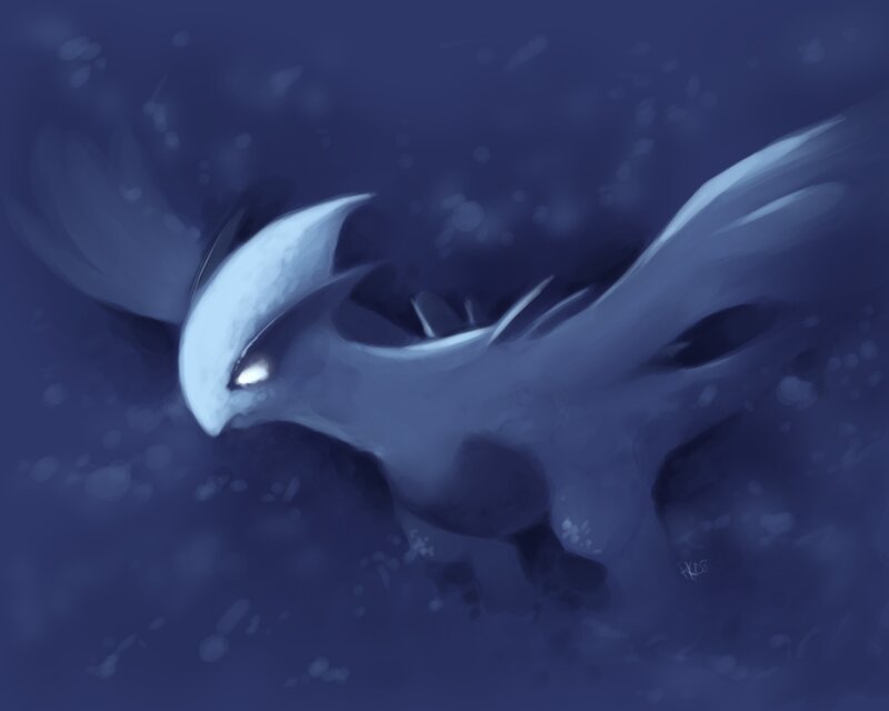 White Bird-like Creature — Blue