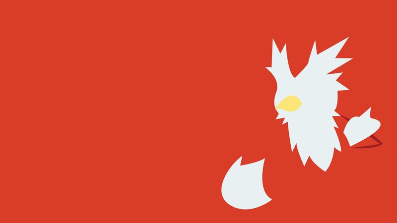 white bird on red background