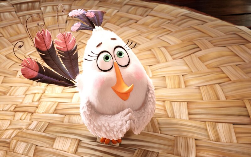 White Bird with Feathers