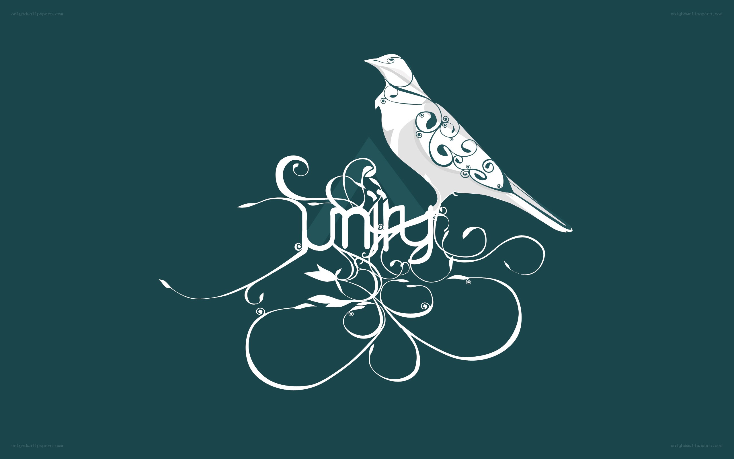 white bird with ornate design