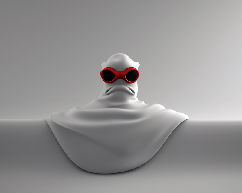 White Blob Creature