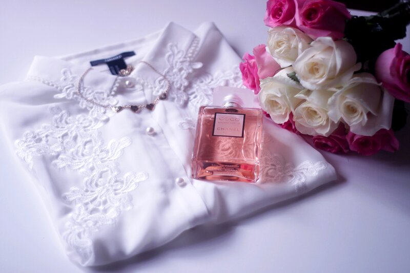White Blouse with Perfume