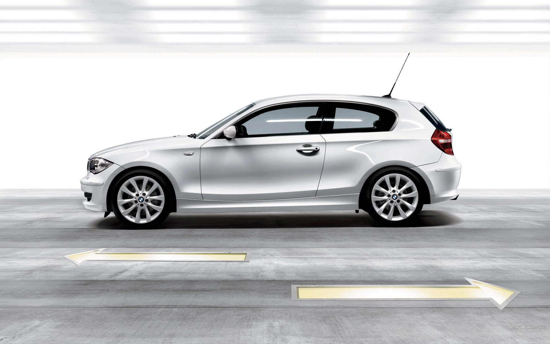 white bmw 1-series hatchback