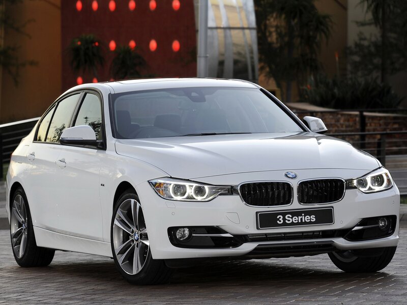White BMW 3 Series sedan