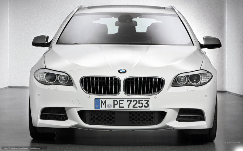 white bmw 5 series front view