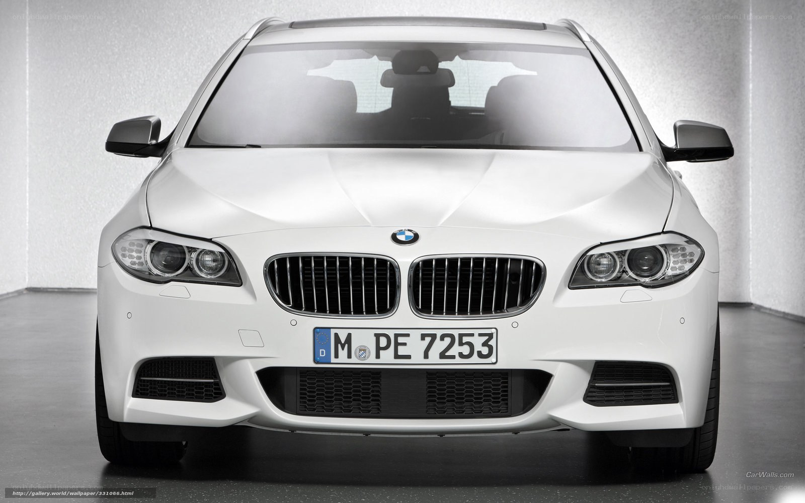 white bmw 5 series front view