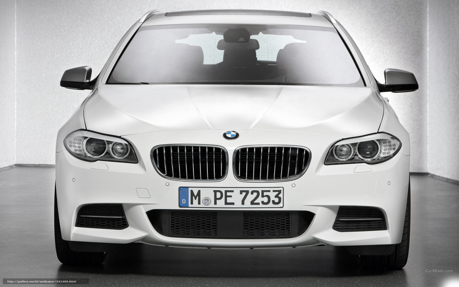 white bmw 5 series front view