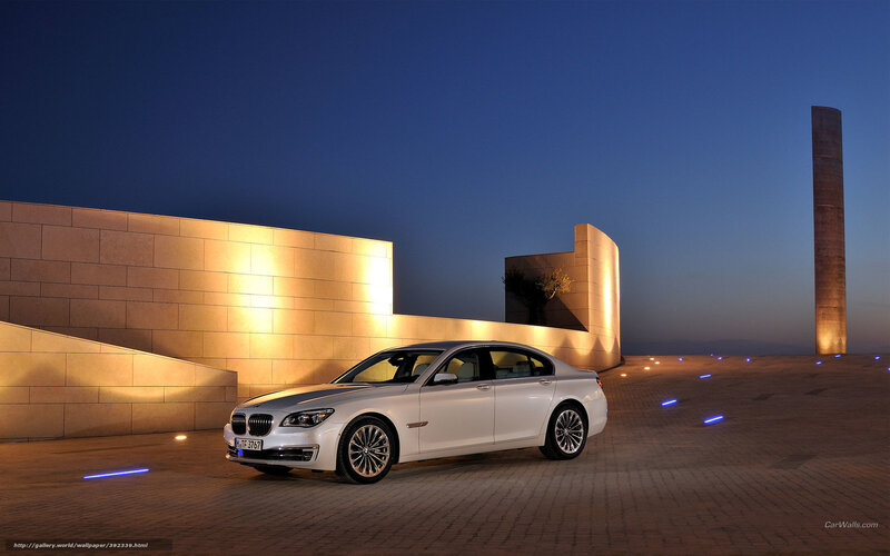 White BMW 7-series — Dramatic, Night, Photograph