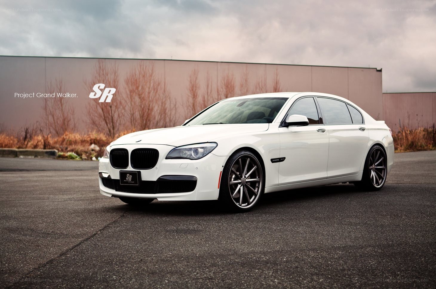 White BMW 7-Series sedan
