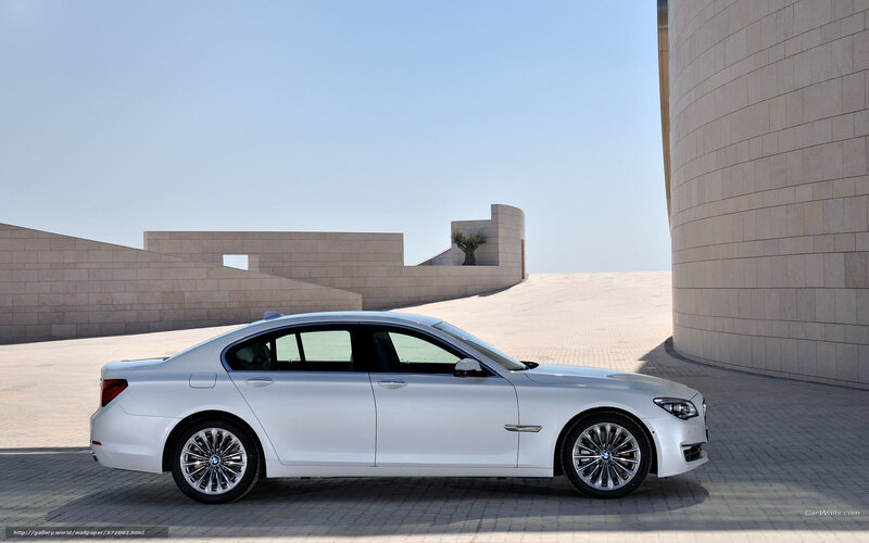 White BMW 7-Series sedan