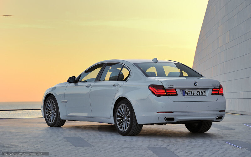 White Bmw 7-series — Serene, Sunset