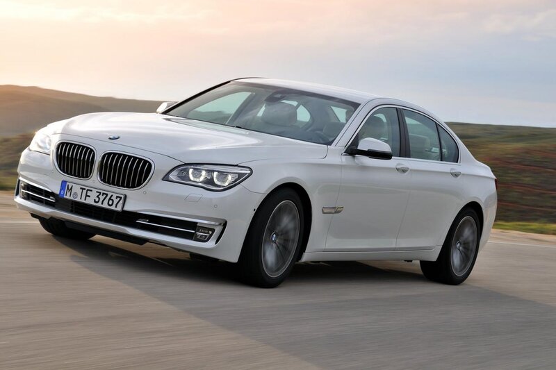 White BMW 7 Series
