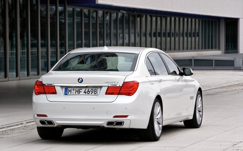 white bmw 760li sedan