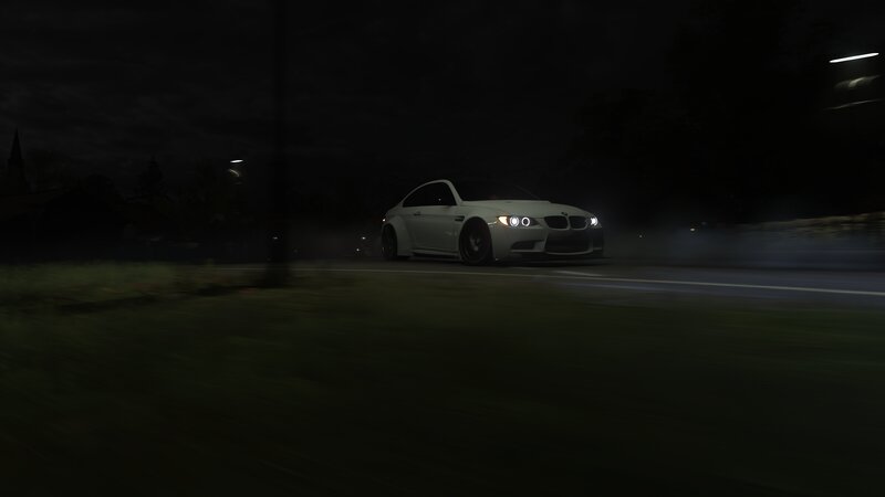 White BMW Car — Black, Dark, Dramatic