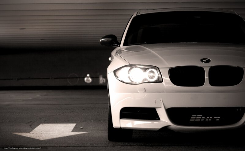 White Bmw Car — Black