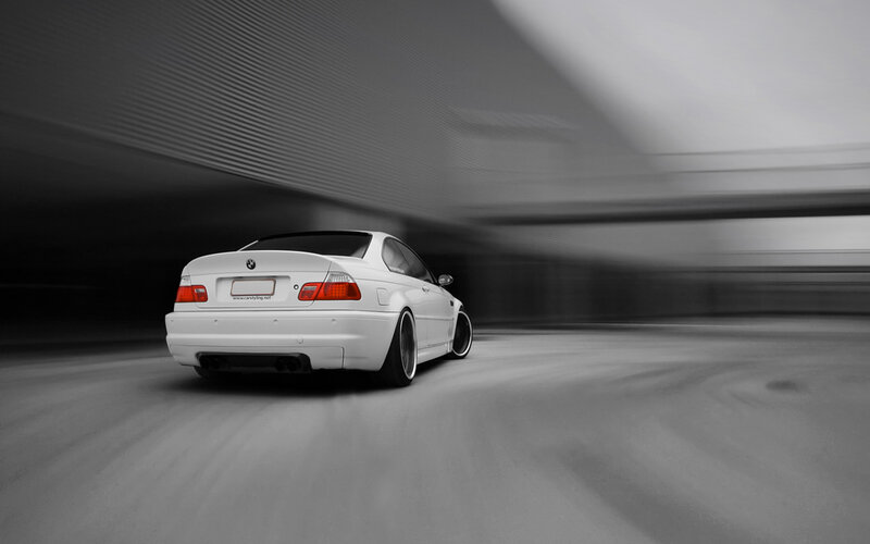 White BMW Car — Dynamic, Photograph
