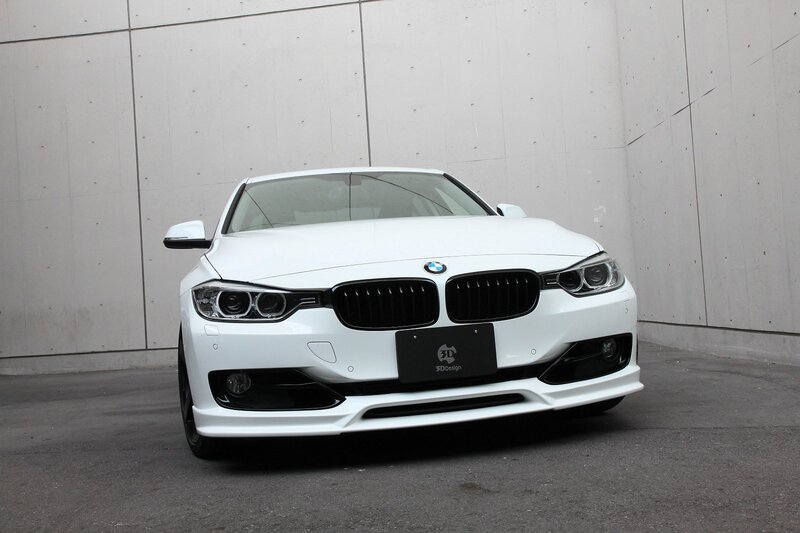 white bmw car front view