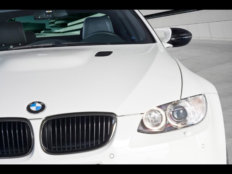 White Bmw Car — Neutral, Photograph, Headlight