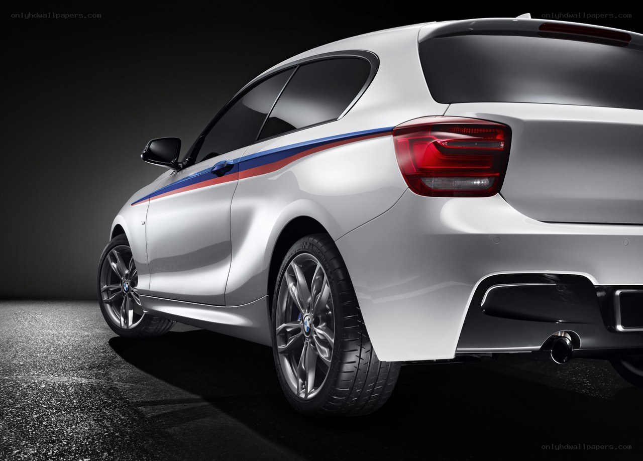 white bmw car rear view