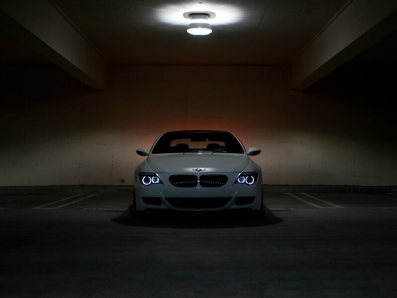 White BMW Car