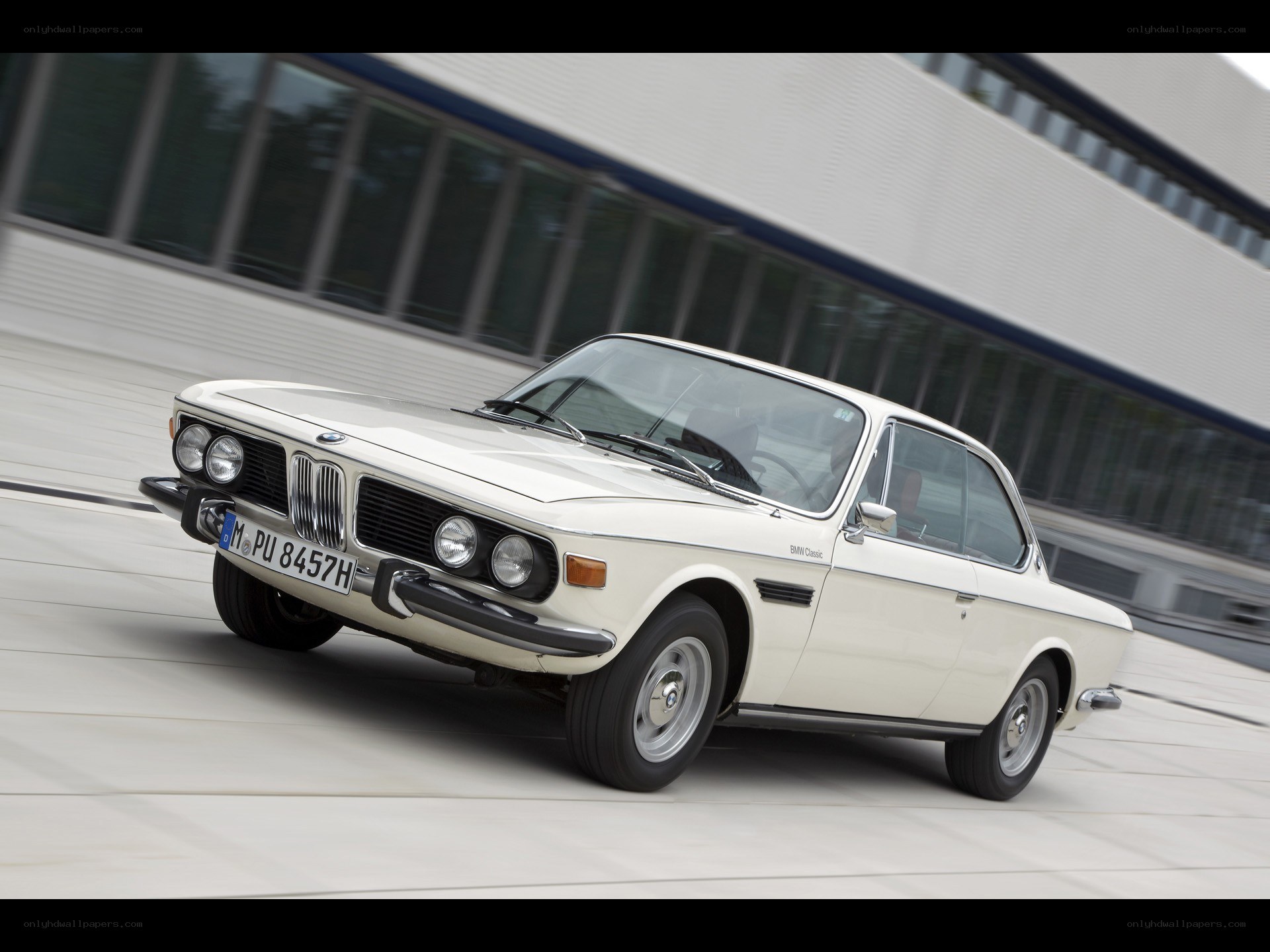 white bmw classic car
