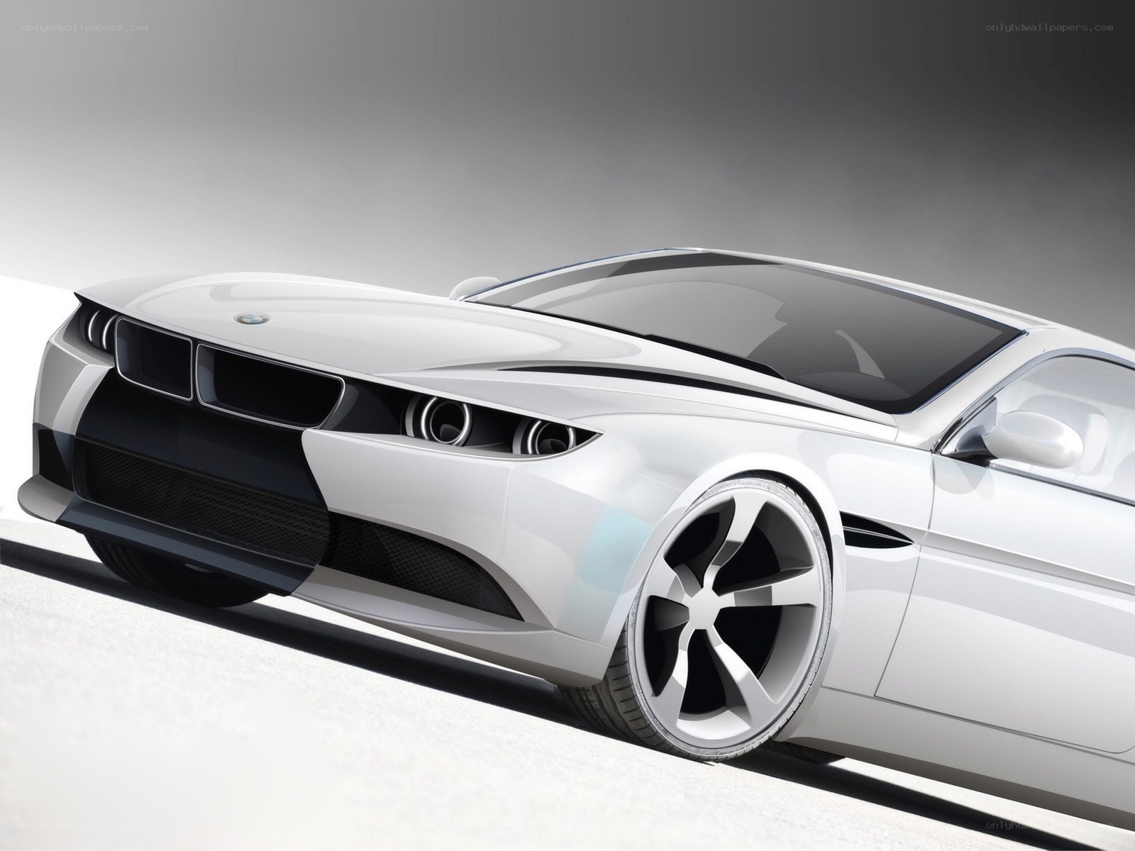white BMW concept car