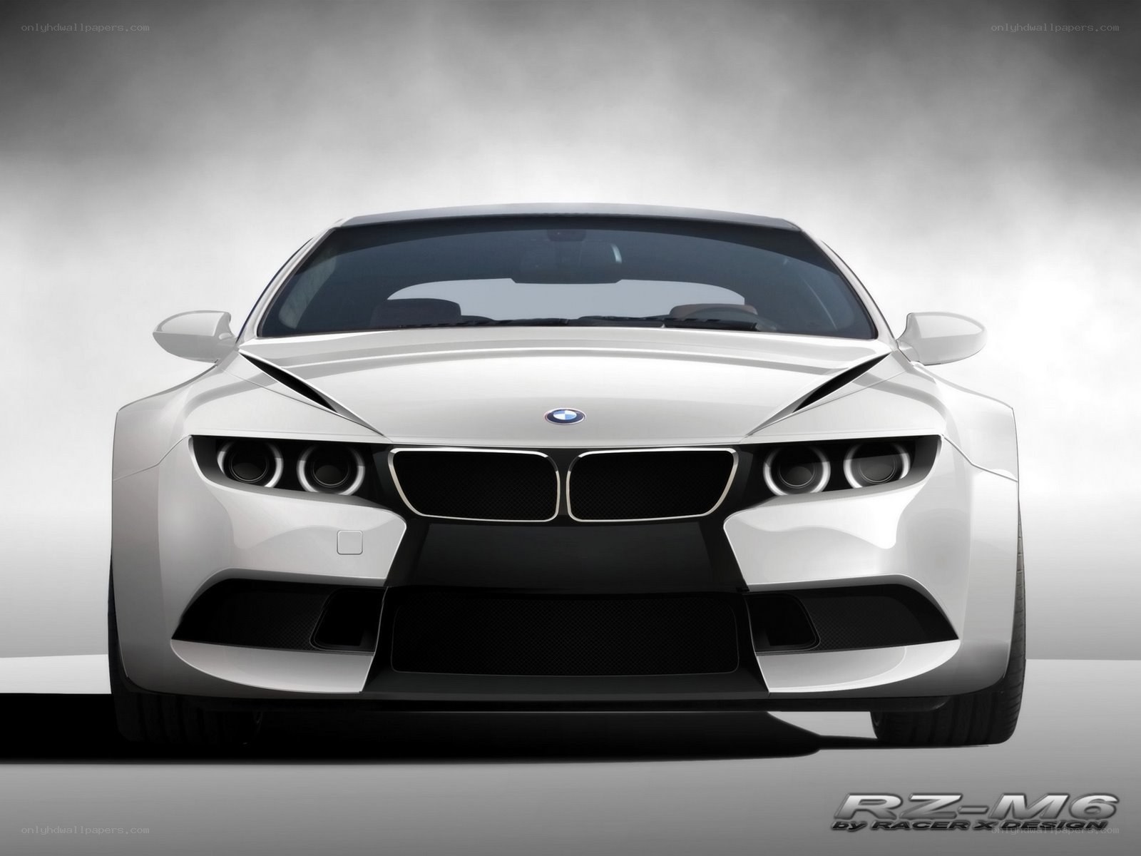 white bmw concept car