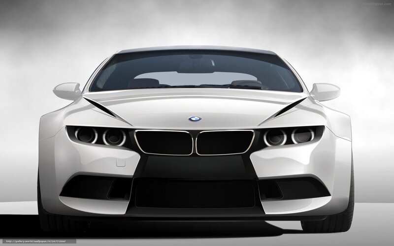 White BMW Concept Car — Dramatic