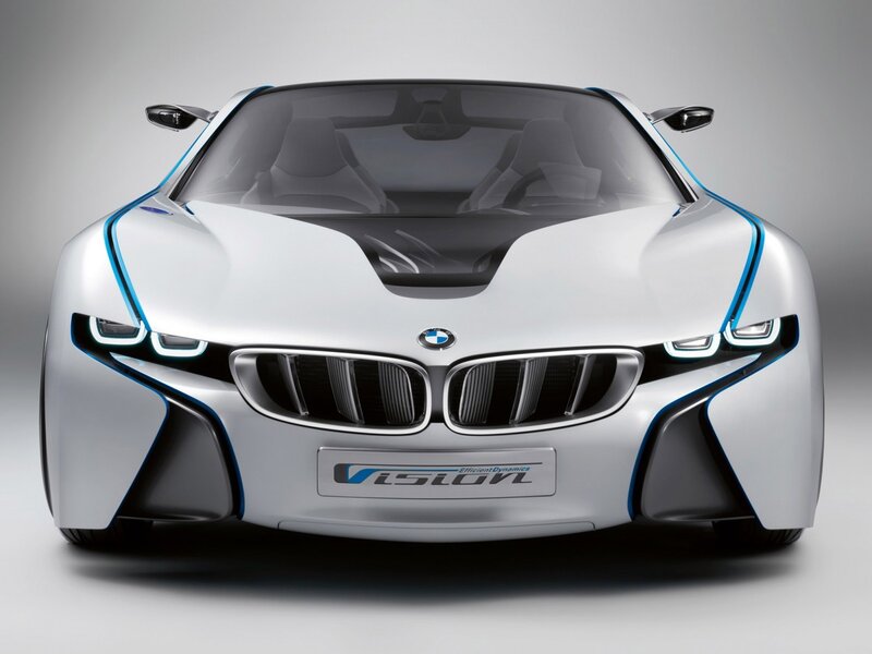 White BMW Concept Car — Silver, Modern, Photograph, Grille, Headlights