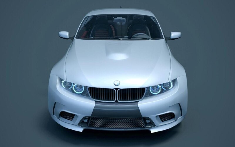 White BMW Concept Car — Silver