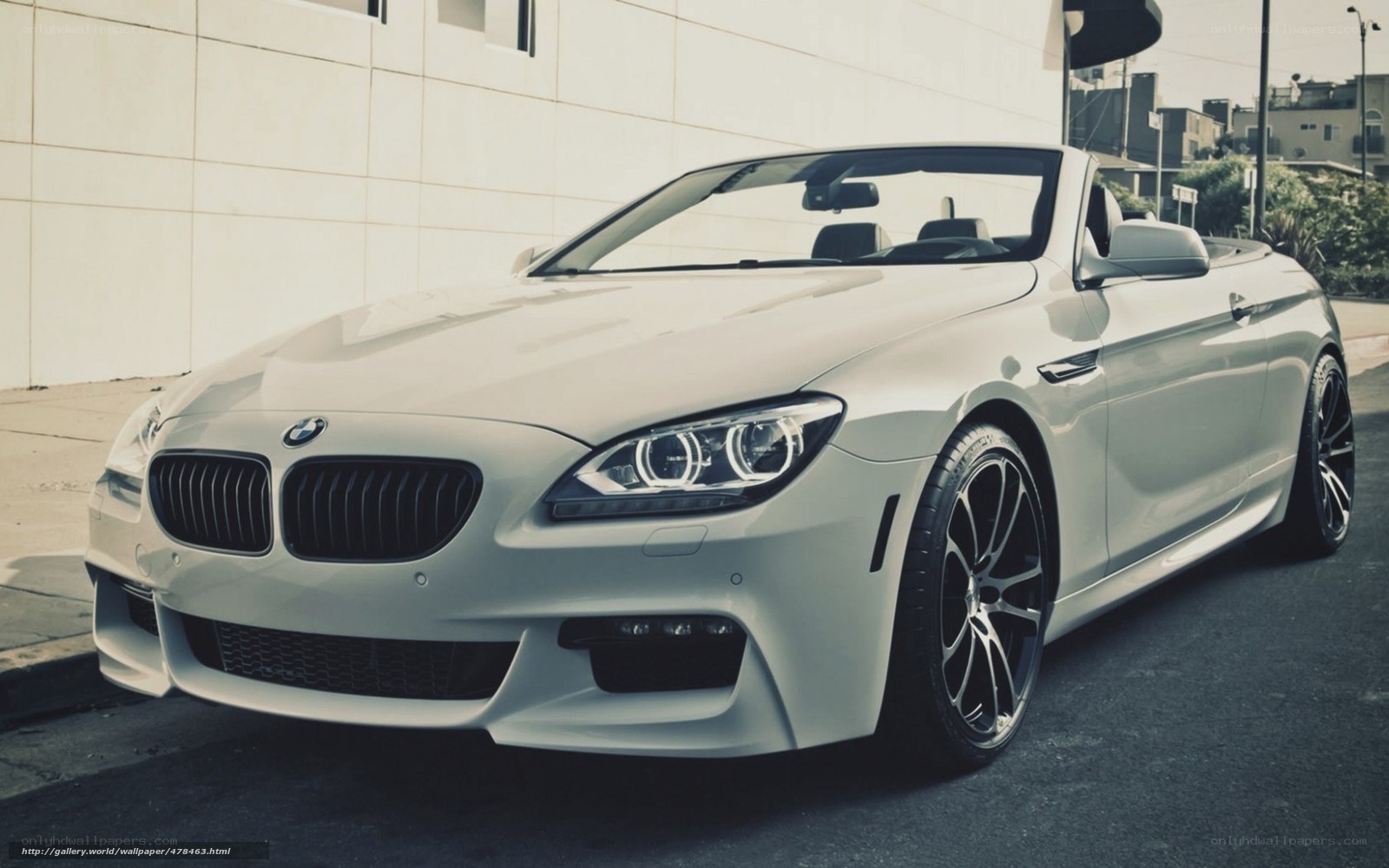 White BMW Convertible Car