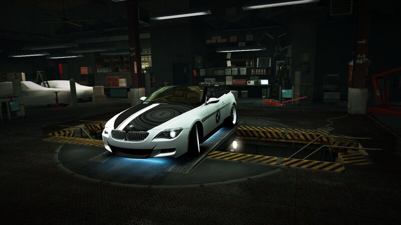 White Bmw Convertible — Dark
