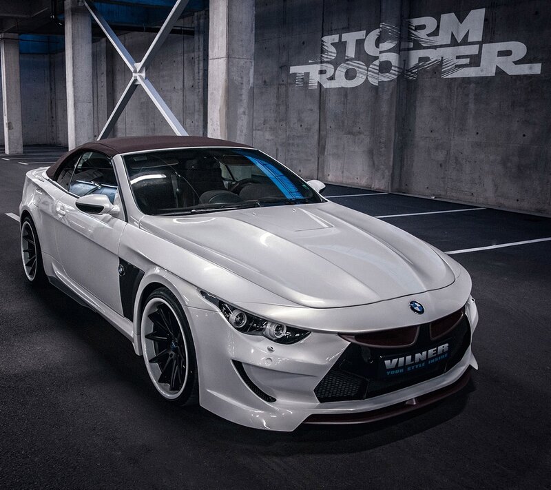 White BMW Convertible — Dramatic, Photograph