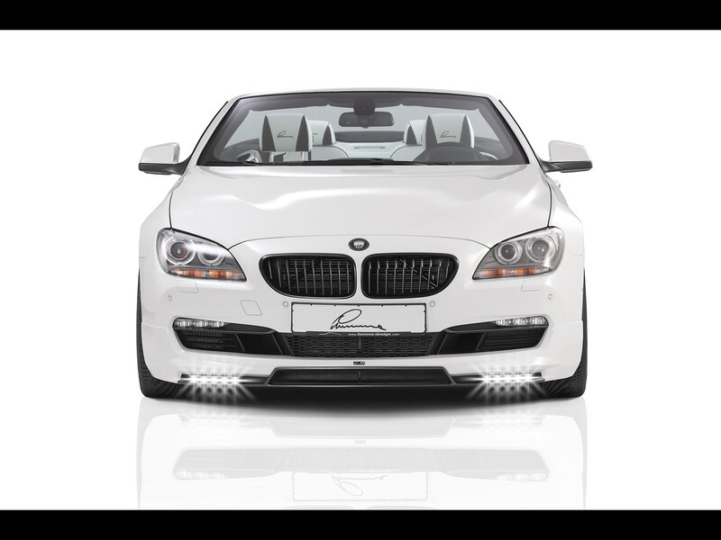 white bmw convertible front view