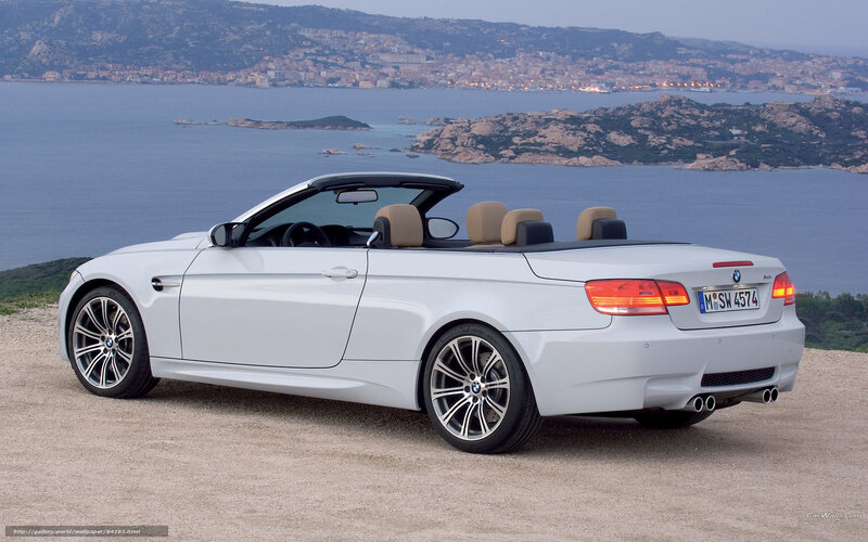 White Bmw Convertible — Serene, Sunset