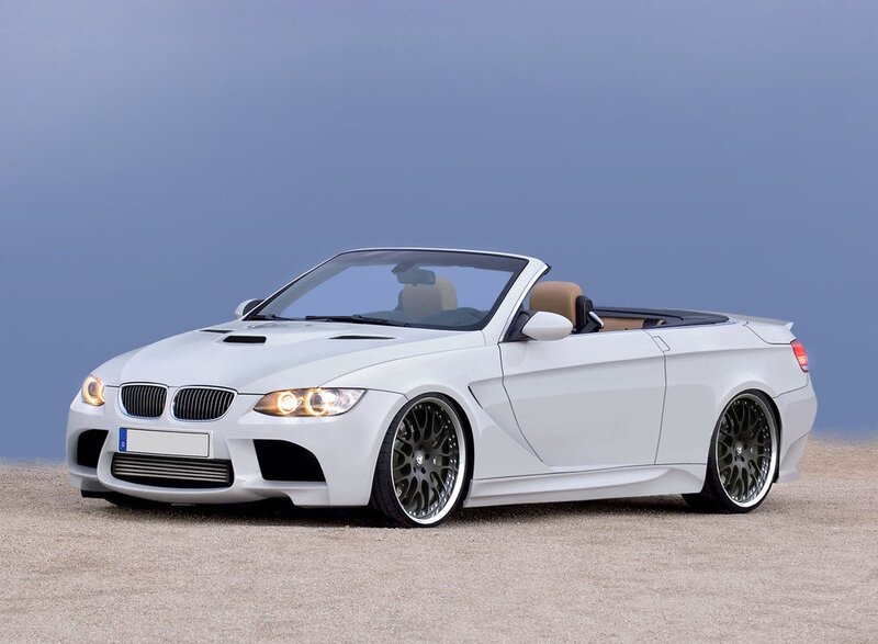 white bmw convertible sports car
