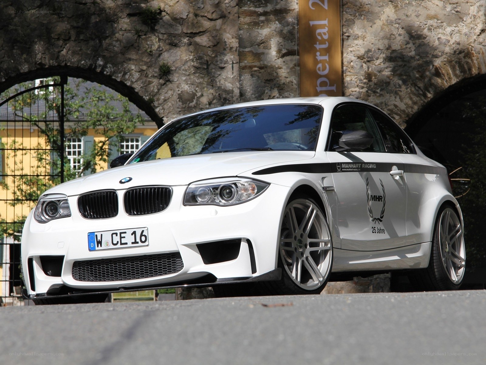 white bmw coupe car