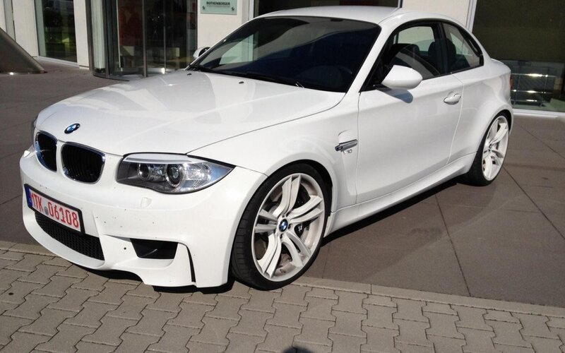 white bmw coupe car