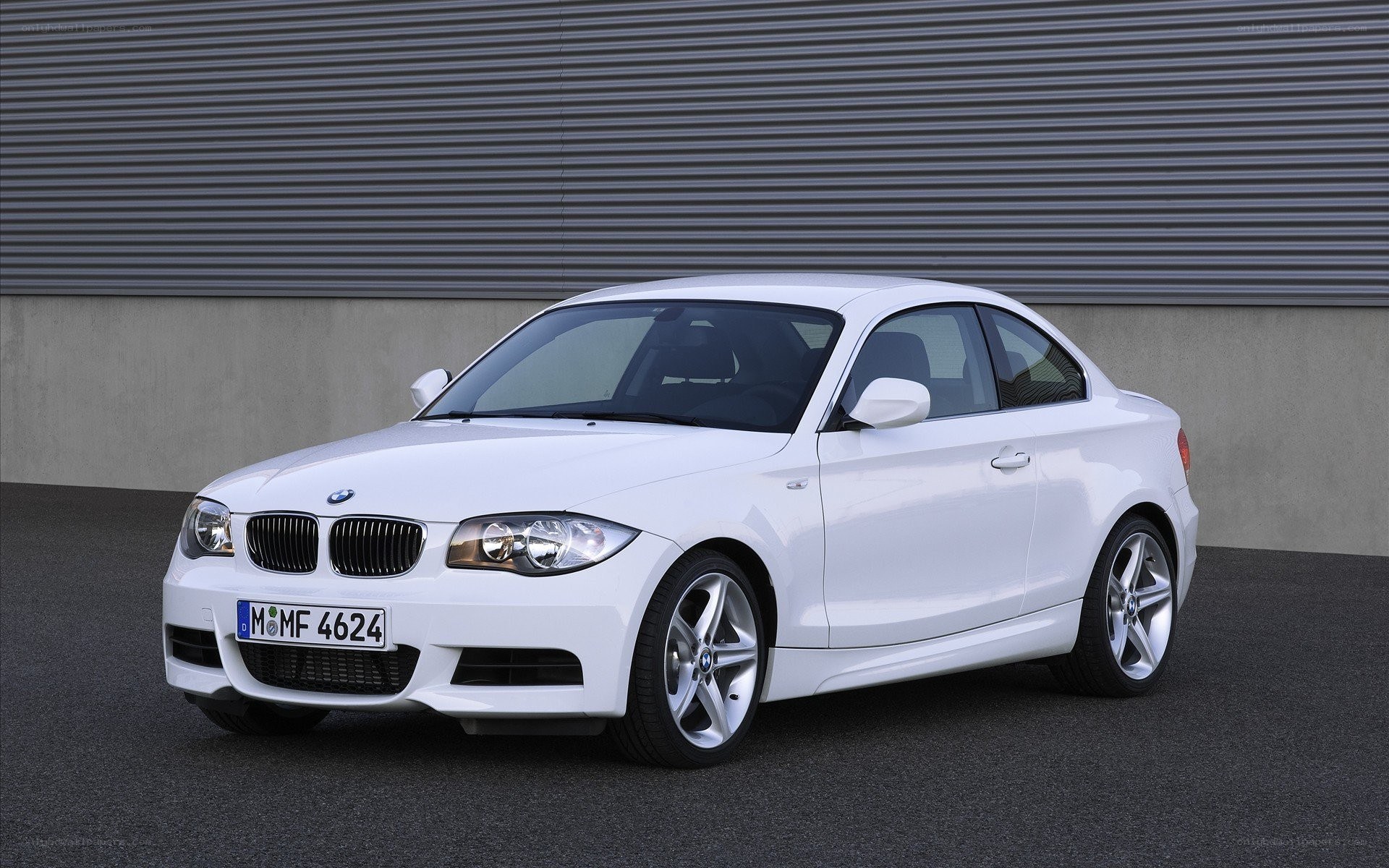 white bmw coupe car