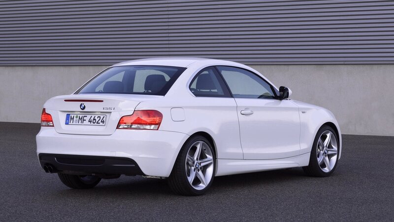 white bmw coupe car