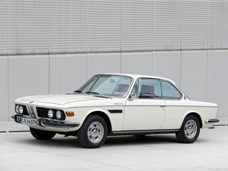 White BMW coupe classic car