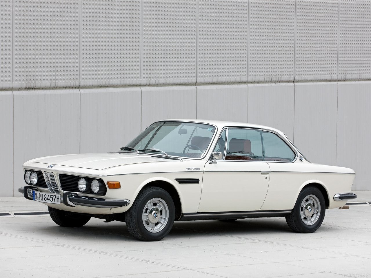 White BMW coupe classic car