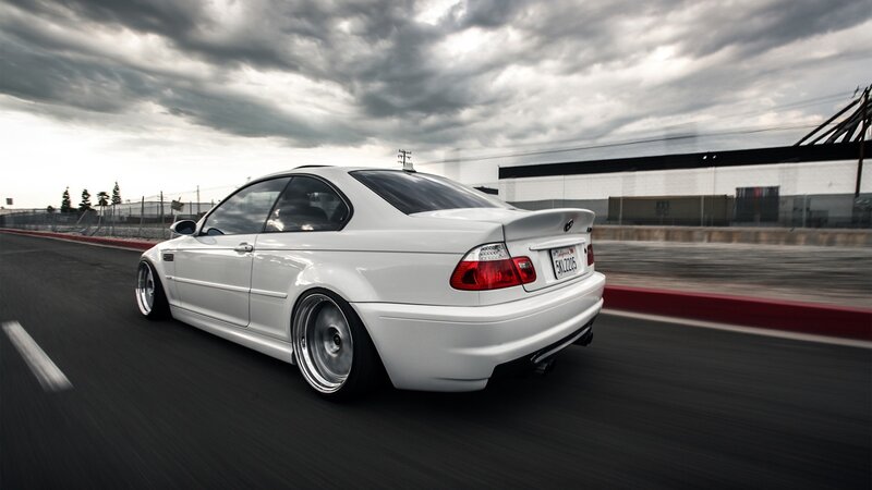 White BMW Coupe — Dramatic, Afternoon, Photograph, Race Track