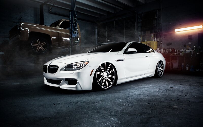 White Bmw Coupe — Dramatic, Night, Photograph, Car Lift, Truck
